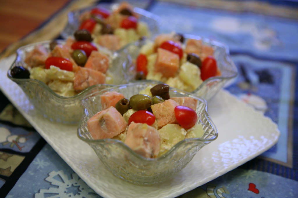 insalata di salmone e patate