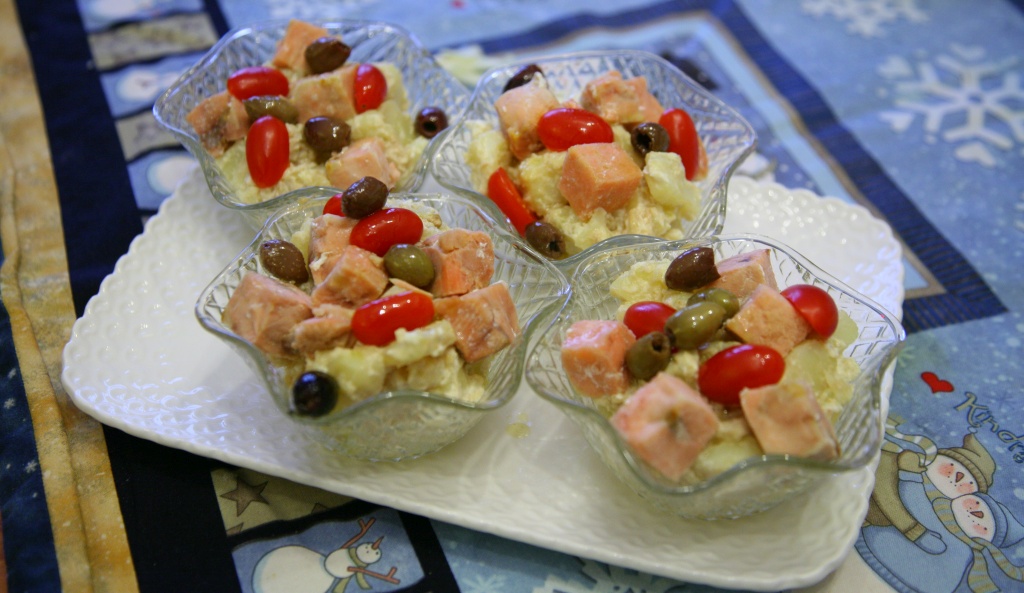 insalata di salmone e patate